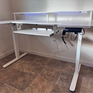 Amazon White Electric Standing Desk